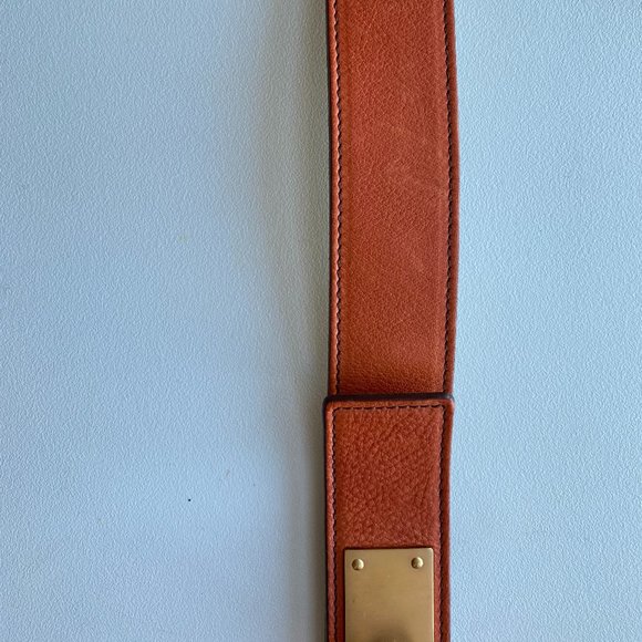 Escada Orange Leather Belt - Picture 4 of 16